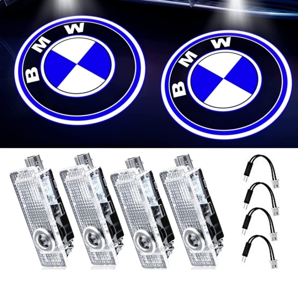 4 new BMW car door projector puddle lights. Other cars available